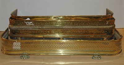 Lot 329 - Group of Three Georgian Style Brass Fire...