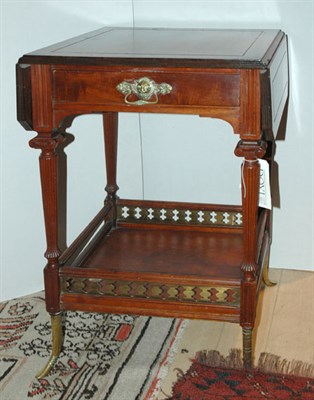 Lot 214 - Late Victorian Brass Mounted Fruitwood...