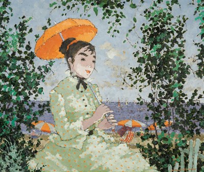 Lot 2089 - Suzanne Eisendieck German, 1908-1998 Plage a...