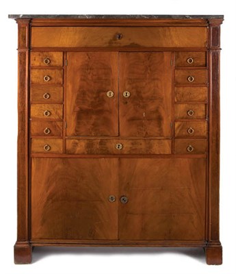 Lot 4509 - Louis Philippe Mahogany Secretary The upper...