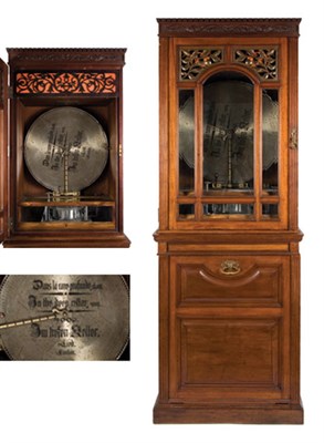 Lot 4470 - Polyphon Walnut Music Box Leipzig, late 19th...