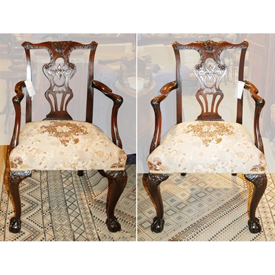 Lot 160 - Set of Eight George III Style Mahogany Dining...