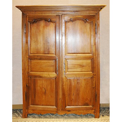 Lot 329 - French Provincial Walnut Armoire Height 6 feet...