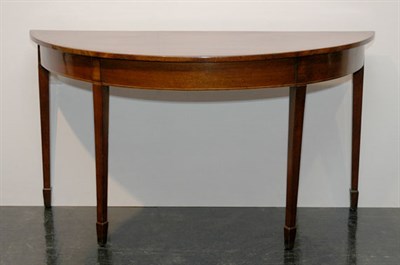 Lot 271 - George III Style Mahogany Demilune Table...