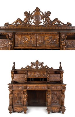 Lot 3378 - North Italian Renaissance Style Carved Walnut...