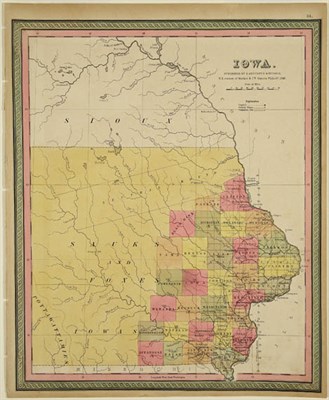 Lot 3077 - S. Augustus Mitchell IOWA Hand-colored...