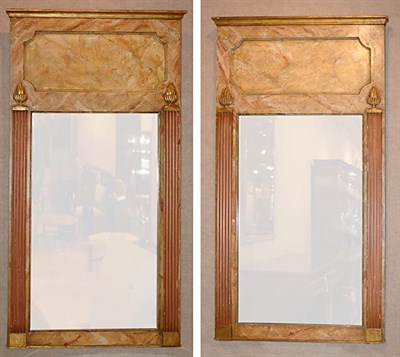 Lot 331 - Pair of Neoclassical Style Faux Marble Painted...