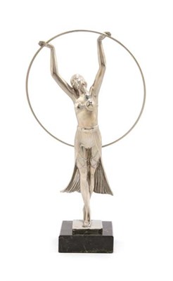 Lot 3396 - Art Deco Silvered Bronze Figure of Charles...
