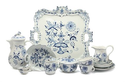 Lot 4435 - Meissen Blue and White Porcelain Partial...