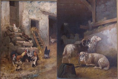 Lot 4048 - French School 19th/20th Century Chickens...
