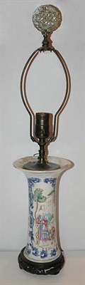 Lot 1294 - Chinese Export Porcelain Lamp Height 23 inches.