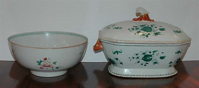 Lot 360 - Chinese Export Porcelain Covered Tureen;...