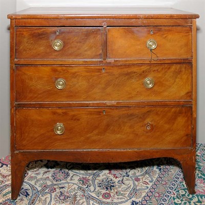 Lot 340 - George III Mahogany Chest of Drawers Height 35...