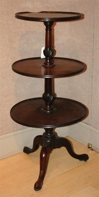 Lot 291 - George III Style Mahogany Three-Tier Dumb...