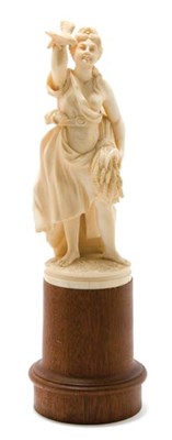 Lot 3322 - Continental Carved Ivory Figure of a Harvester...