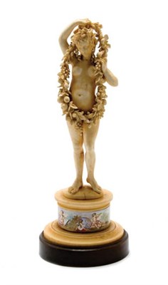 Lot 3320 - Continental Carved Ivory Figure of a Female...