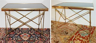 Lot 546 - Pair of Neoclassical Style Brass and Faux...