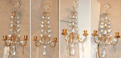 Lot 500 - Set of Four Gilt-Metal and Rock Crystal...
