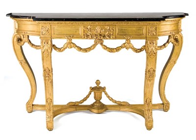 Lot 4426 - Louis XVI Style Gilt-Wood Console The D-shaped...