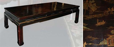 Lot 150 - Asian Style Chinoiserie Decorated Black...