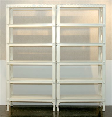 Lot 146 - Pair of Neoclassical Style White Painted...