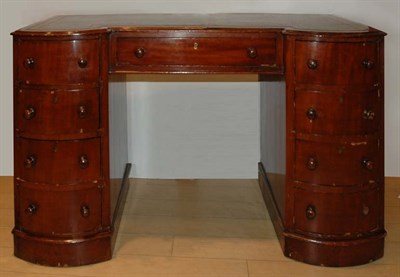 Lot 176 - Victorian Leather Top Mahogany Pedestal Desk...