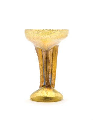 Lot 3279 - Tiffany Favrile Glass Vase Of floriform, with...