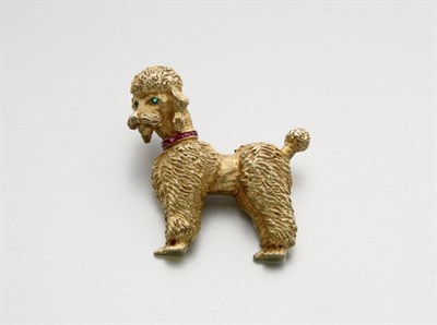 Lot 2500 - Gold and Gem-Set Poodle Brooch