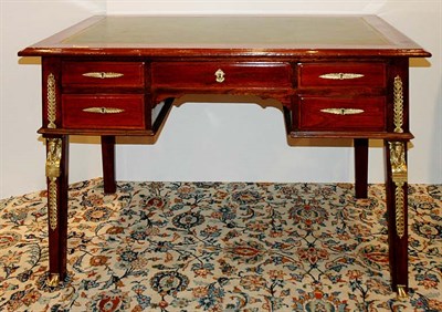 Lot 3584 - Empire Style Gilt-Metal Mounted Mahogany Desk...