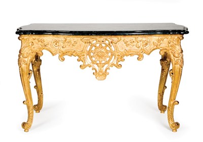 Lot 3386 - Regence Style Gilt-Wood Console The serpentine-...