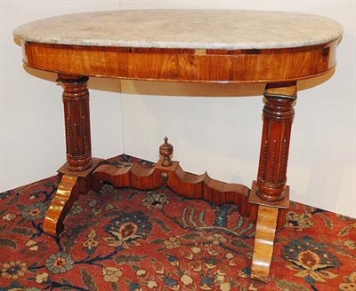 Lot 3585 - Neoclassical Style Walnut Center Table The...