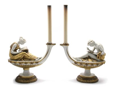 Lot 3389 - Pair of Gilt-Metal Mounted Paris Porcelain...