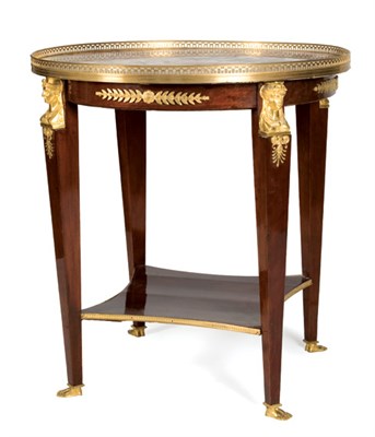 Lot 3387 - Empire Style Gilt-Metal Mounted Mahogany...