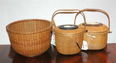 Lot 312 - Three Nantucket Baskets Two by Jose Reyes and...