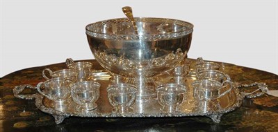 Lot 3114 - Dominick & Haff Sterling Silver Punch Set...