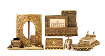 Lot 3292 - Tiffany Studios Gilt-Bronze Desk Set In the...