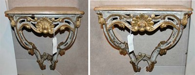 Lot 208 - Pair of Italian Rococo Style Parcel Gilt and...