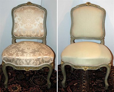 Lot 583 - Assembled Set of Six Louis XV Style Painted...