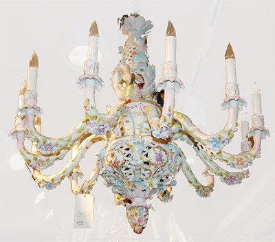 Lot 4183 - Capodimonte Gilt and Painted Reticulated...