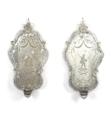 Lot 4196 - Pair of Venetian Style Etched and Engraved...