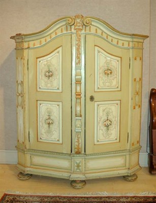 Lot 223 - German Painted Armoire 19th century Height 6...