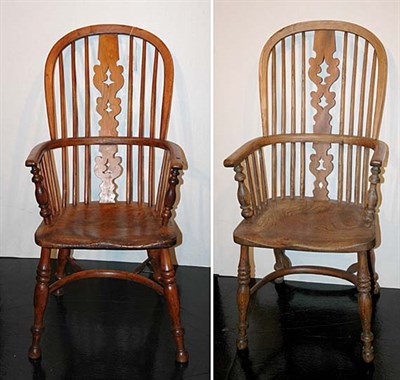 Lot 143 - Set of Six Provincial Georgian Style Elm...
