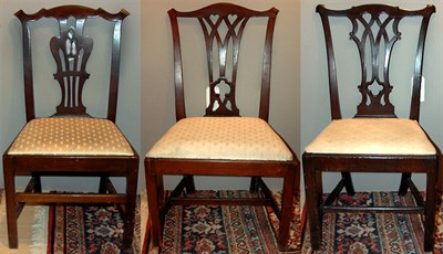 Lot 2181 - Two Chippendale Mahogany Side Chairs Late 18th...