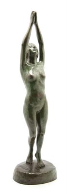 Lot 3420 - Green Patinated-Bronze Figure After a model by...