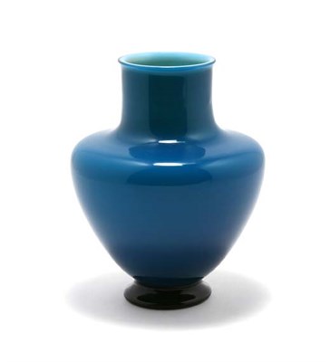 Lot 3260 - Tiffany Blue Favrile Cased Glass Vase Circa...