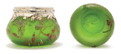 Lot 3451 - Galle Silver Mounted Gilt, Etched and Enameled...