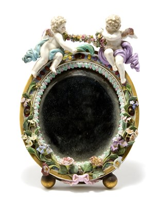 Lot 4131 - Meissen Porcelain Dressing Table Mirror Of...