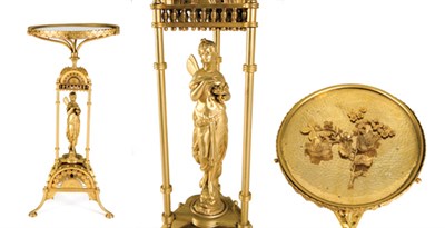 Lot 3328 - Aesthetic Movement Gilt-Metal Card Table...