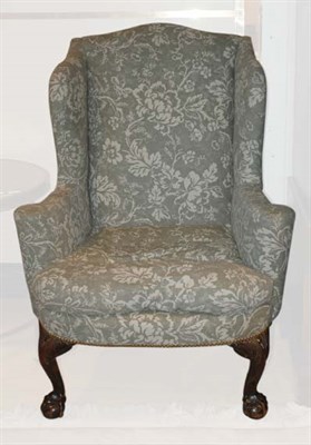 Lot 241 - George III Style Mahogany Wing Chair