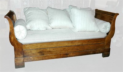 Lot 185 - Empire Style Mahogany Daybed with Pillows...